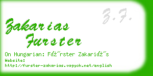 zakarias furster business card